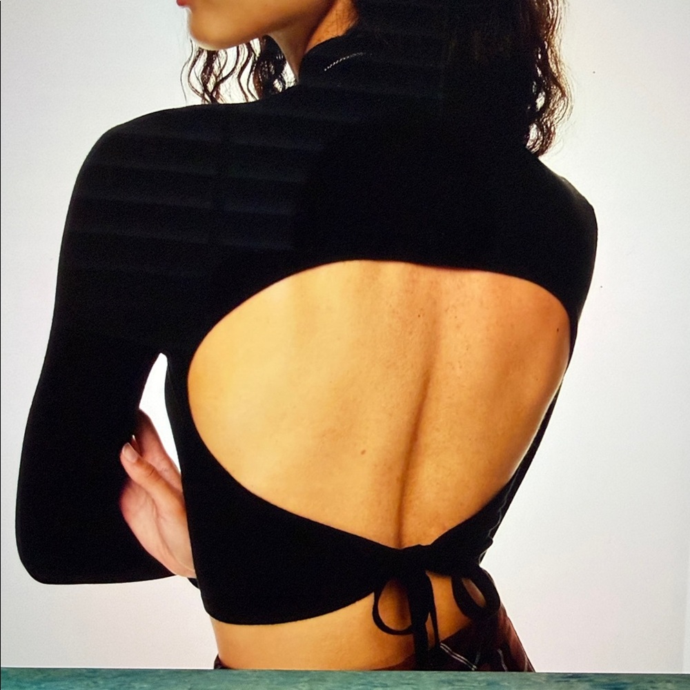 Sunday Best Ellie Black Open Back Sweater
